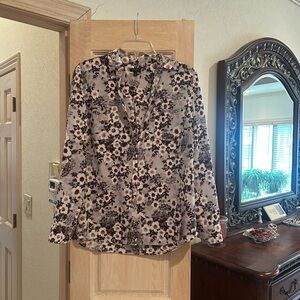 Floral Button-Up Blouse
